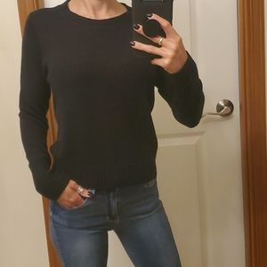 Divided knit sweater